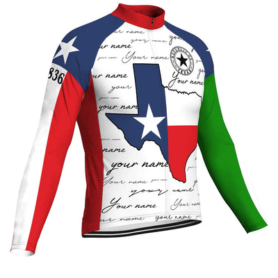 Custom Texas Men's Cycling Jersey Long Sleeve