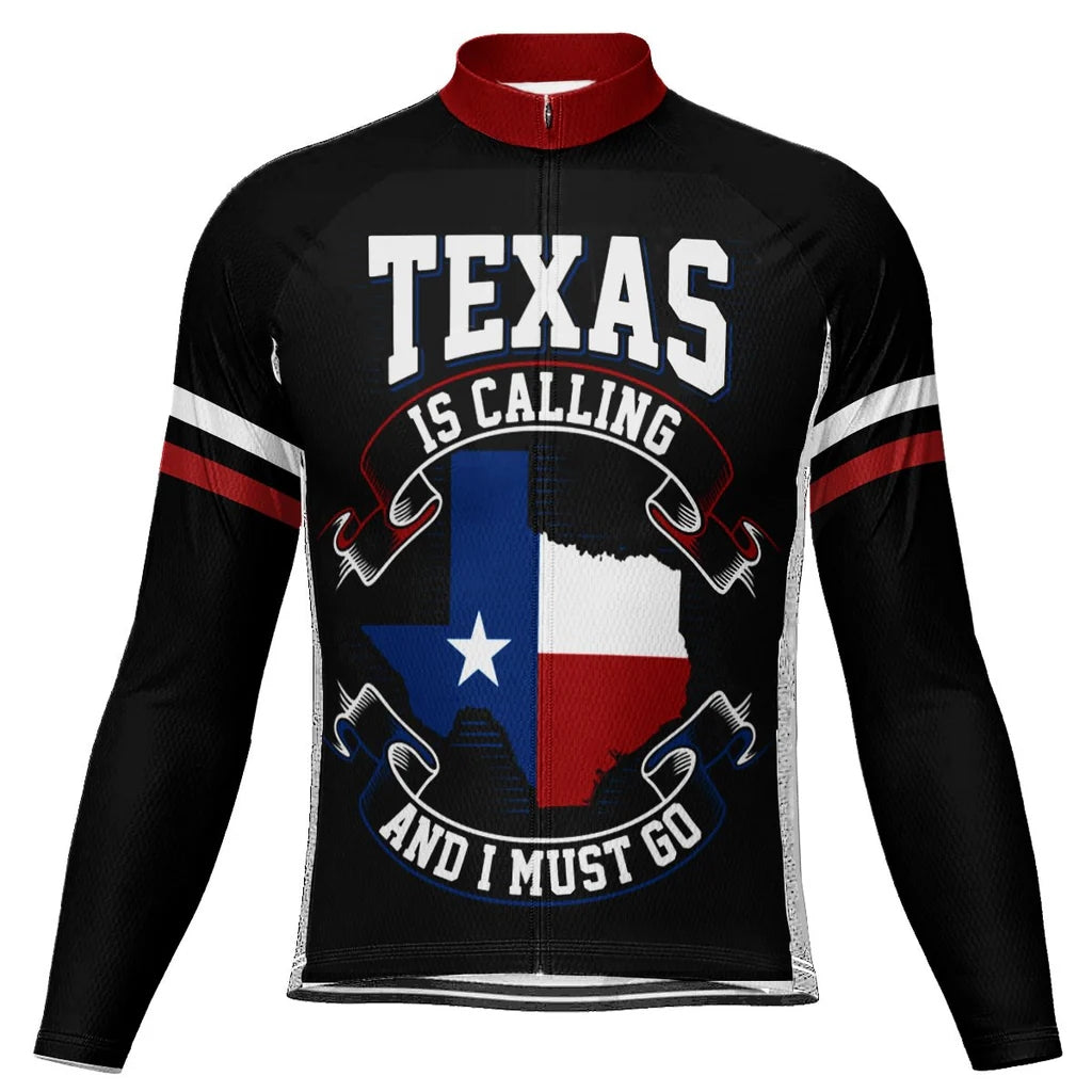 Custom Texas Men's Cycling Jersey Long Sleeve