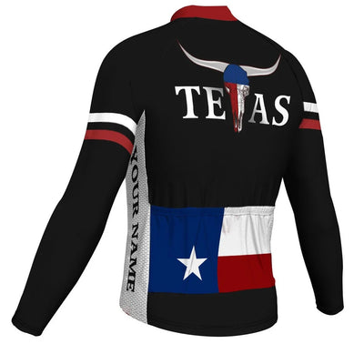 Custom Texas Men's Cycling Jersey Long Sleeve