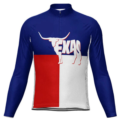 Custom Texas Men's Cycling Jersey Long Sleeve