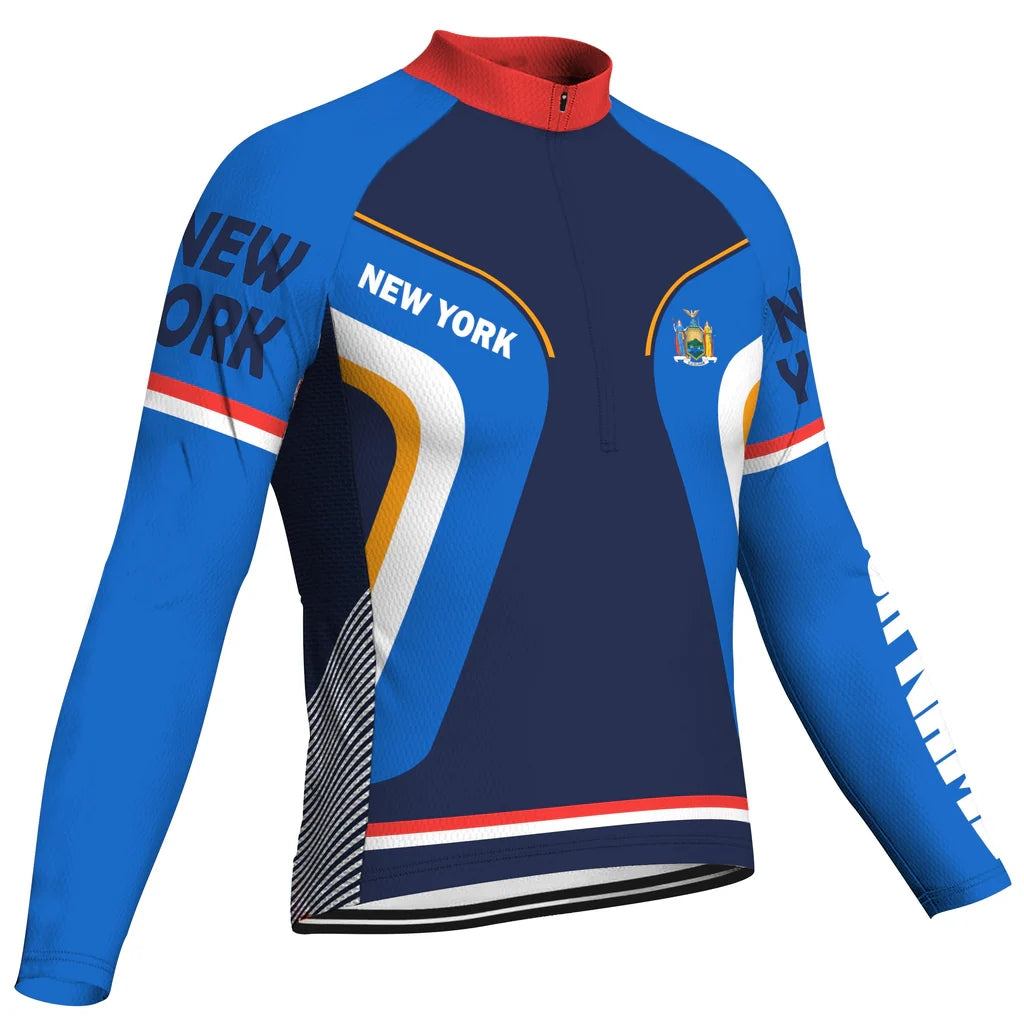 Customize New York Men's Cycling Jersey Long Sleeve
