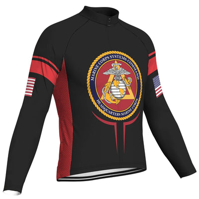 Customized Marine Corps Men's Cycling Jersey Long Sleeve