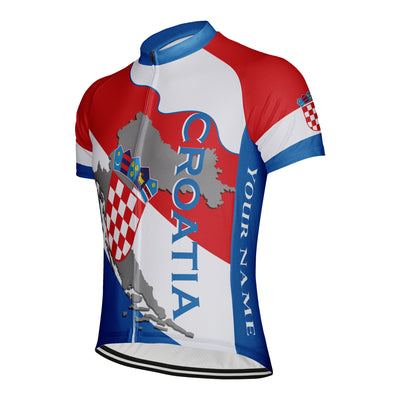 Customized Croatia Men's Cycling Jersey Short Sleeve