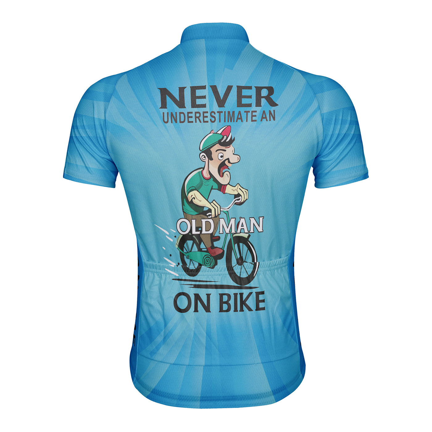 Customized Never Underestimate An Old Man On Bike Men's Cycling Jersey Short Sleeve