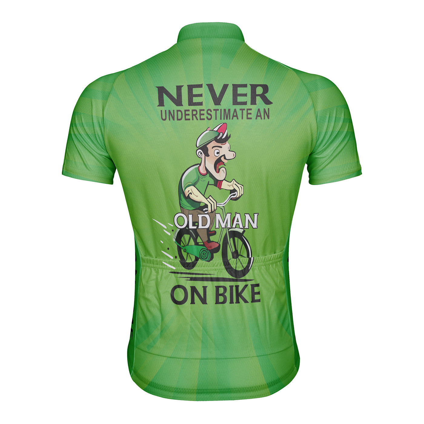 Customized Never Underestimate An Old Man On Bike Men's Cycling Jersey Short Sleeve