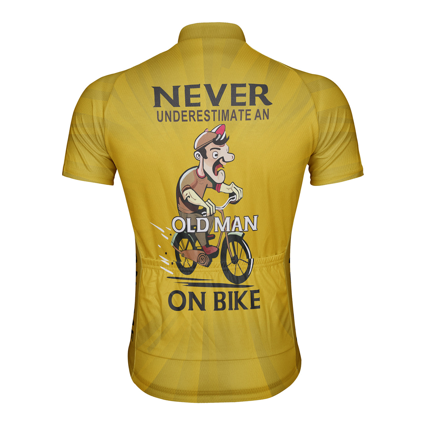 Customized Never Underestimate An Old Man On Bike Men's Cycling Jersey Short Sleeve