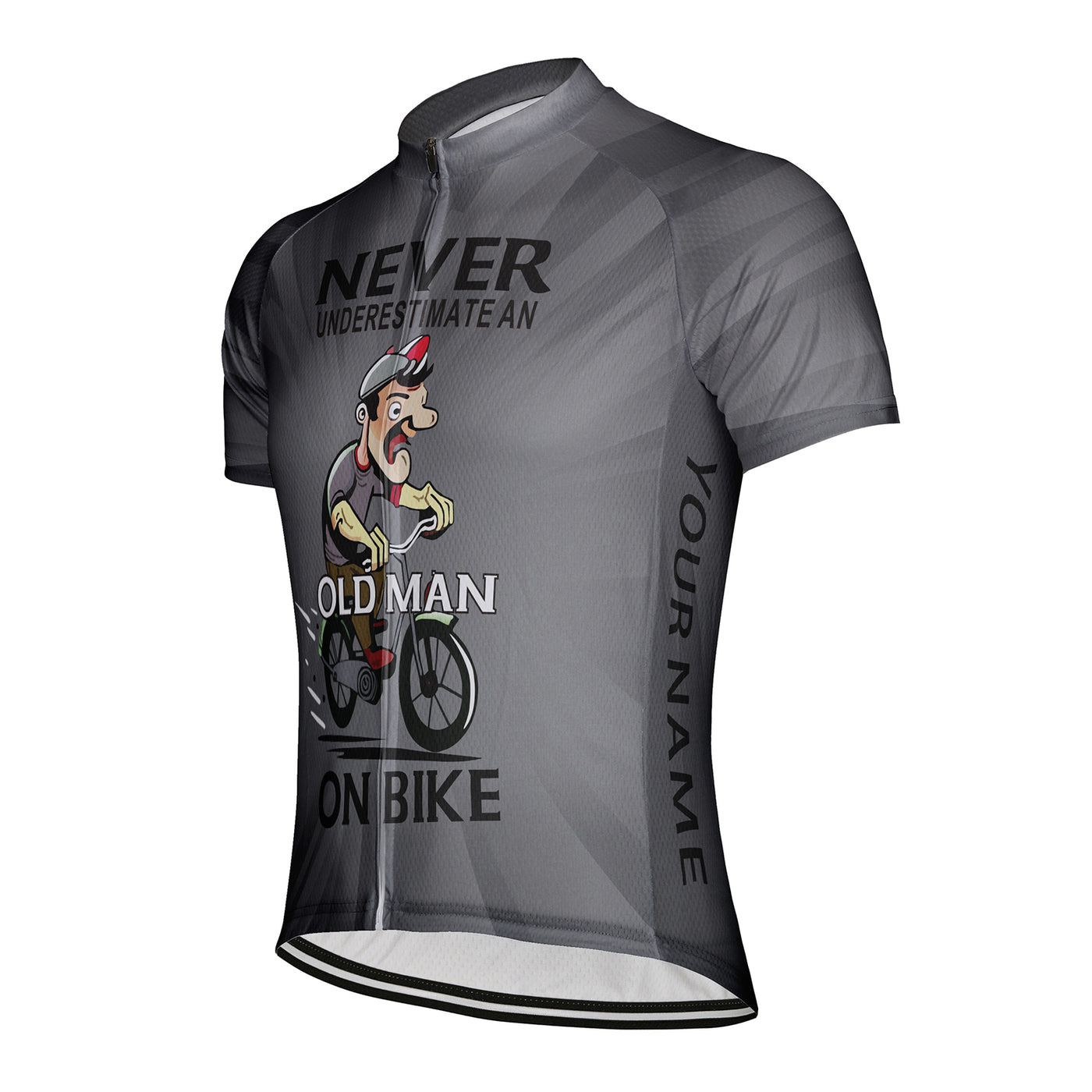 Customized Never Underestimate An Old Man On Bike Men's Cycling Jersey Short Sleeve