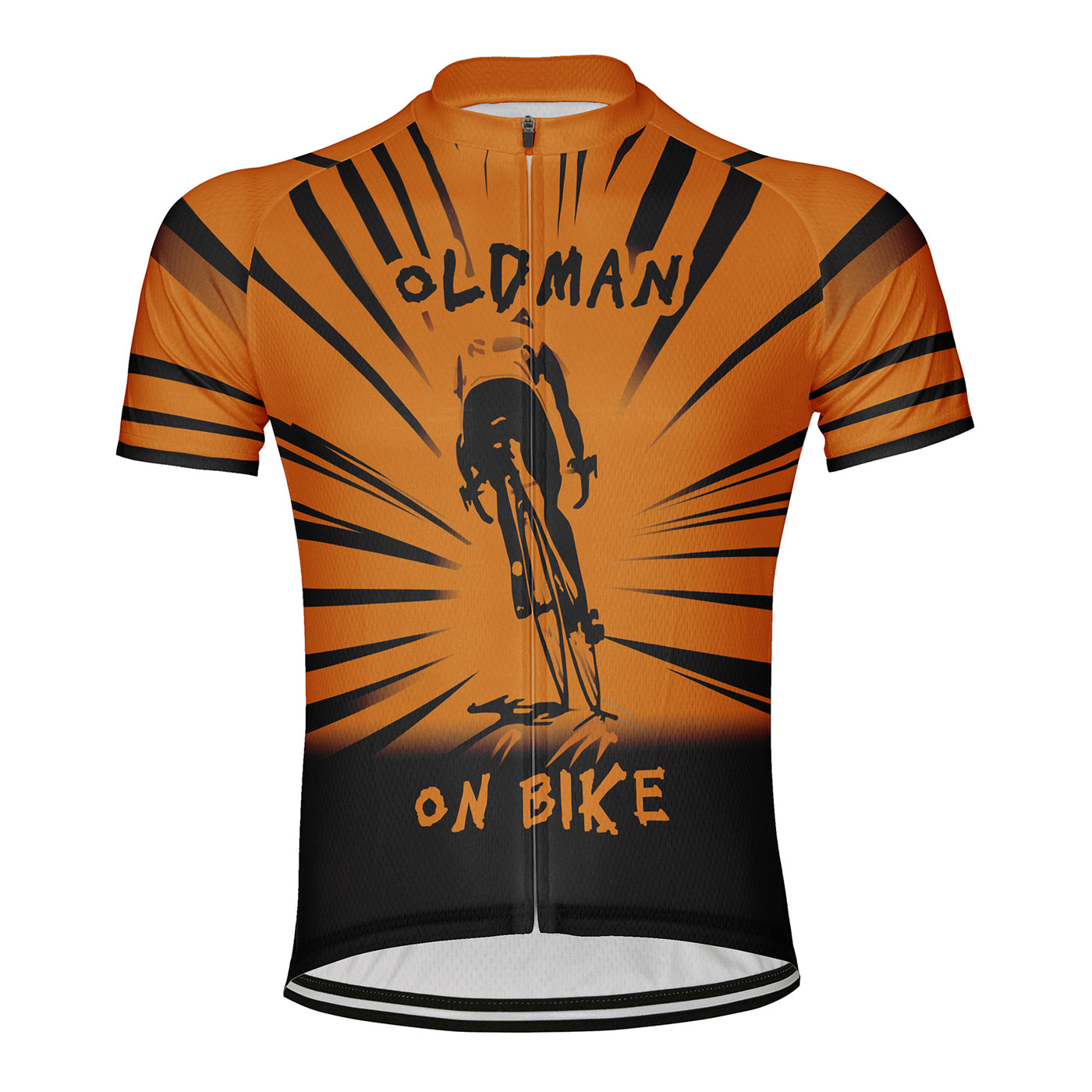 Customized Old Man On Bike Men's Cycling Jersey Short Sleeve