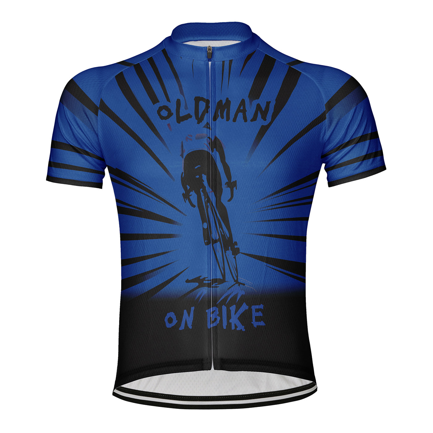Customized Old Man On Bike Men's Cycling Jersey Short Sleeve