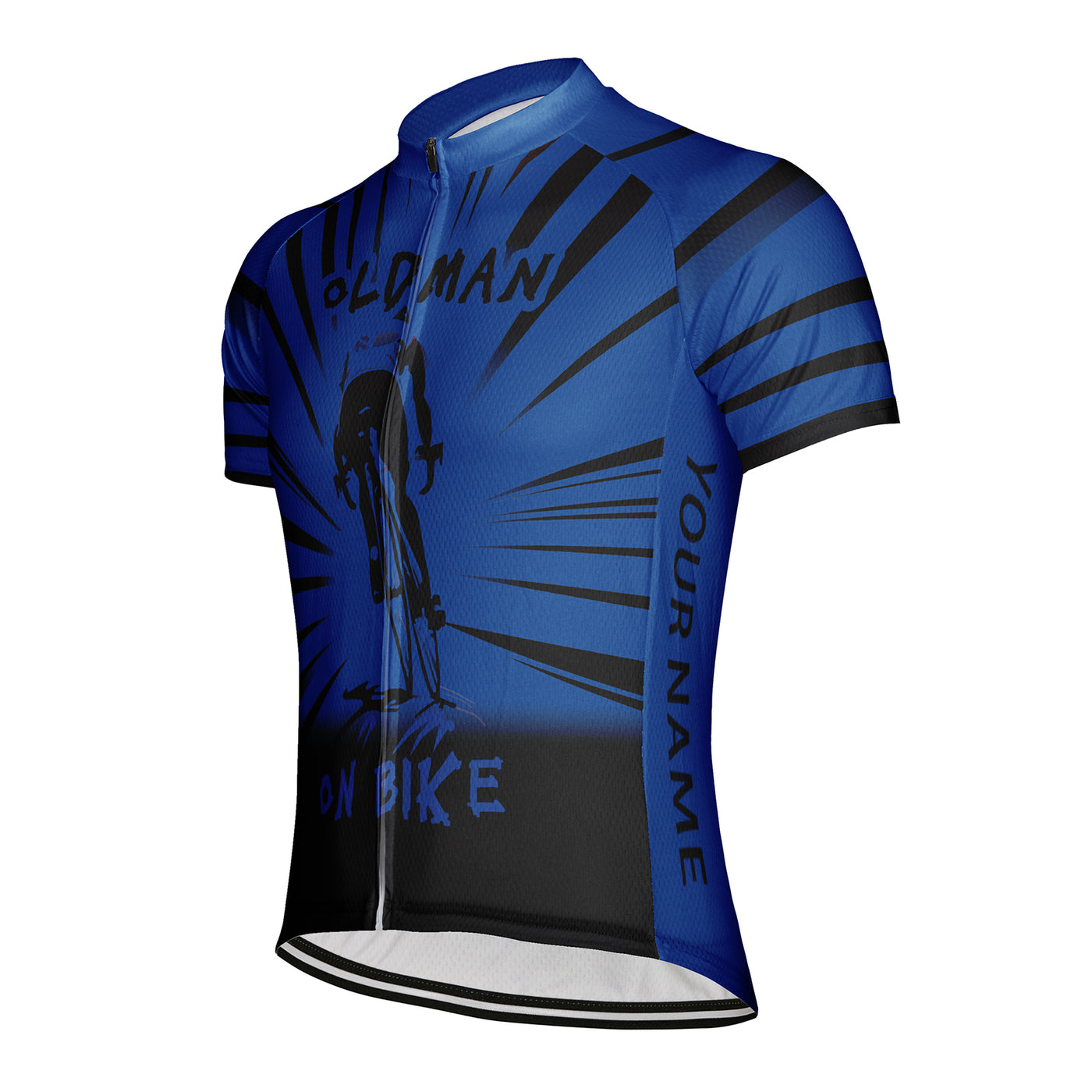 Customized Old Man On Bike Men's Cycling Jersey Short Sleeve