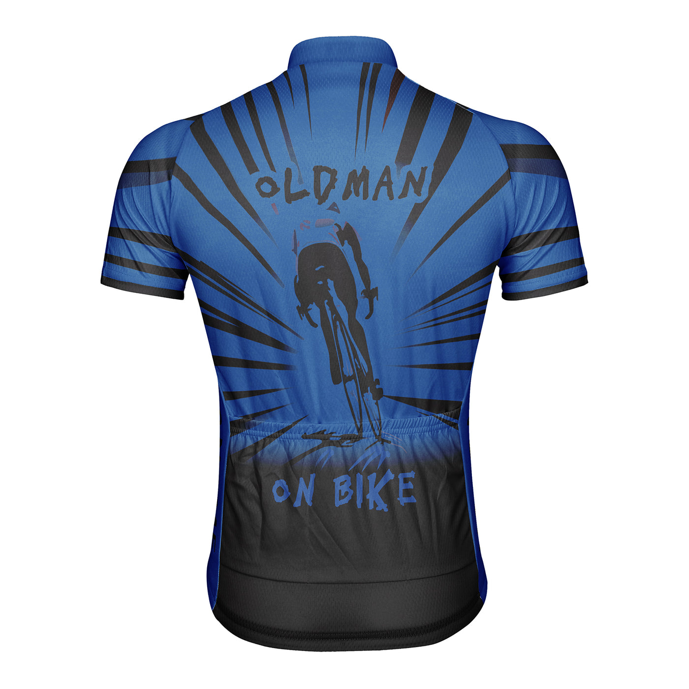 Customized Old Man On Bike Men's Cycling Jersey Short Sleeve