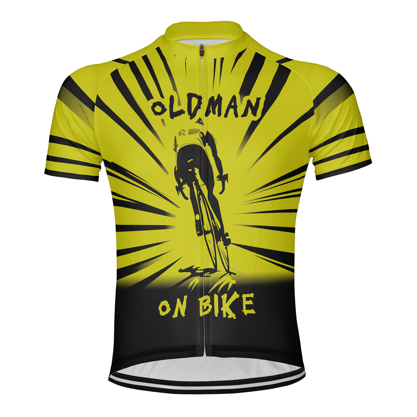 Customized Old Man On Bike Men's Cycling Jersey Short Sleeve