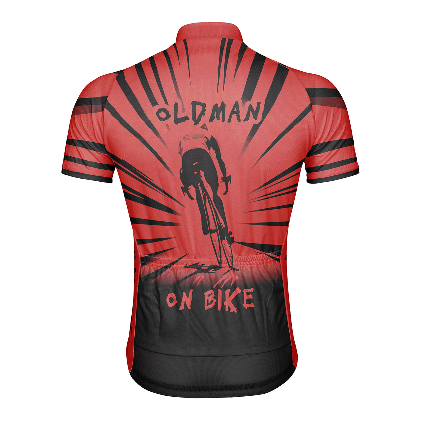 Customized Old Man On Bike Men's Cycling Jersey Short Sleeve