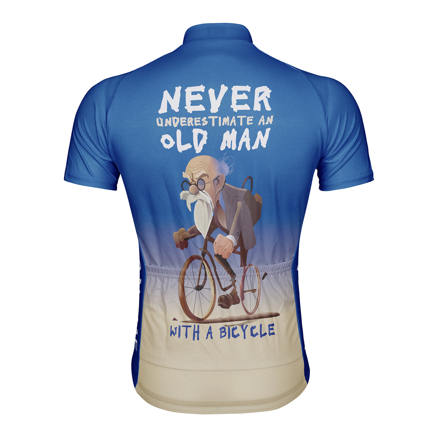 Customized Never Underestimate An Old Man With A Bicycle Men's Cycling Jersey Short Sleeve