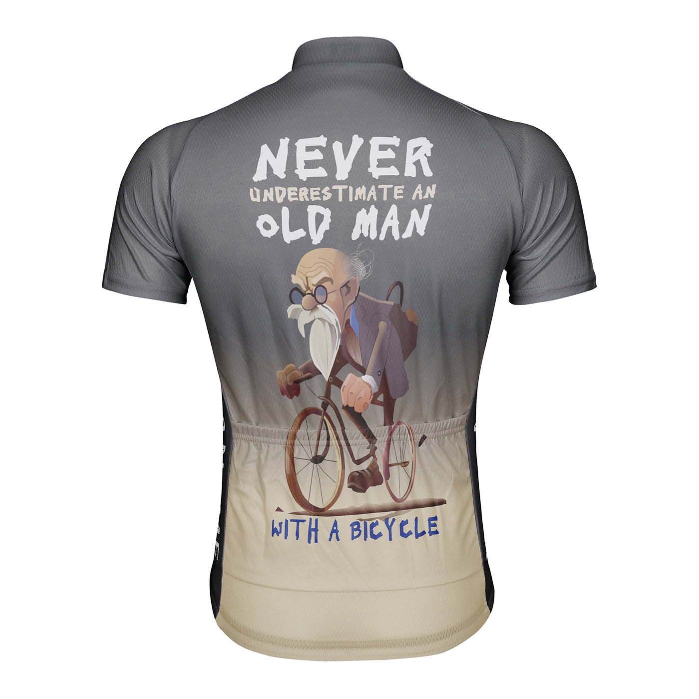 Customized Never Underestimate An Old Man With A Bicycle Men's Cycling Jersey Short Sleeve