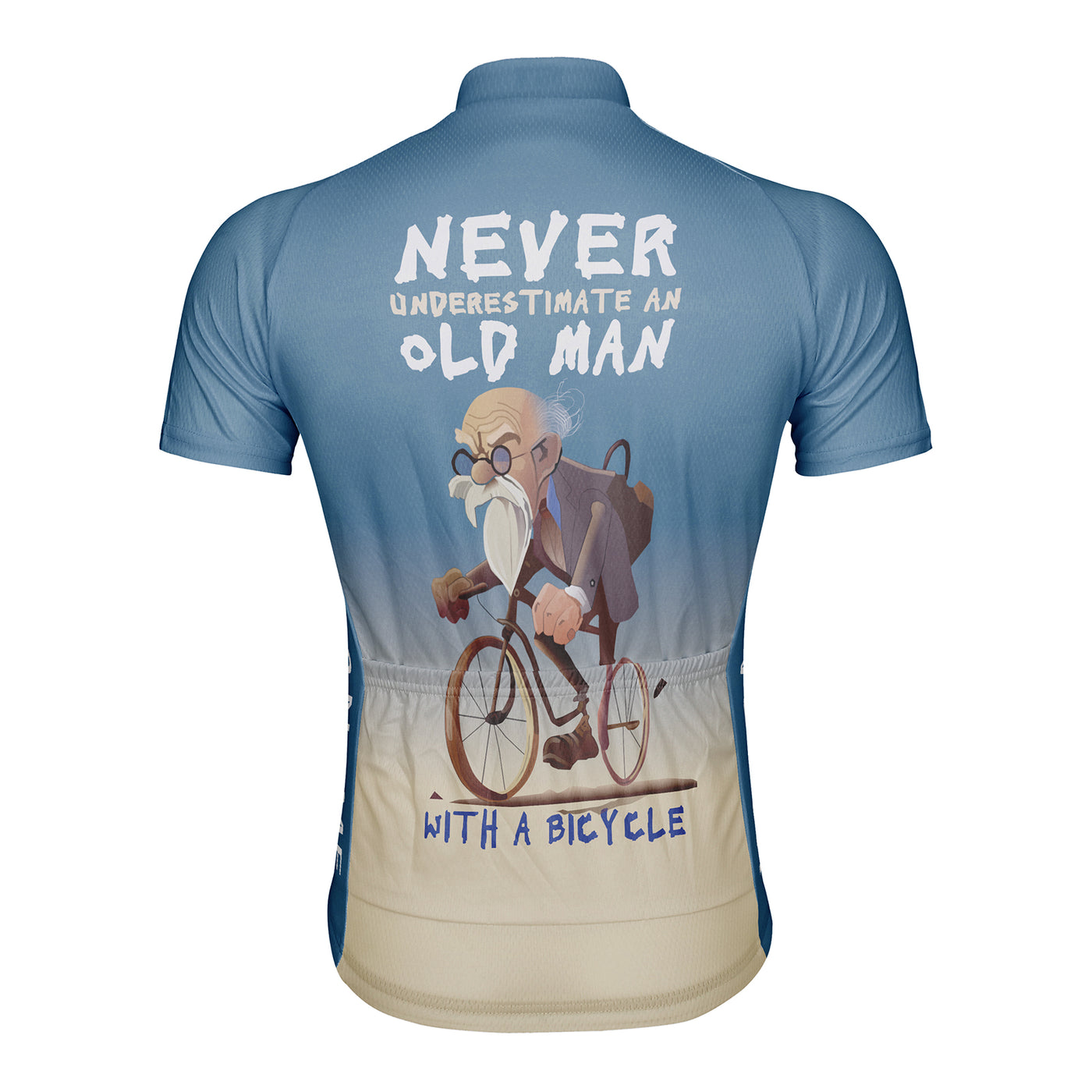 Customized Never Underestimate An Old Man With A Bicycle Men's Cycling Jersey Short Sleeve