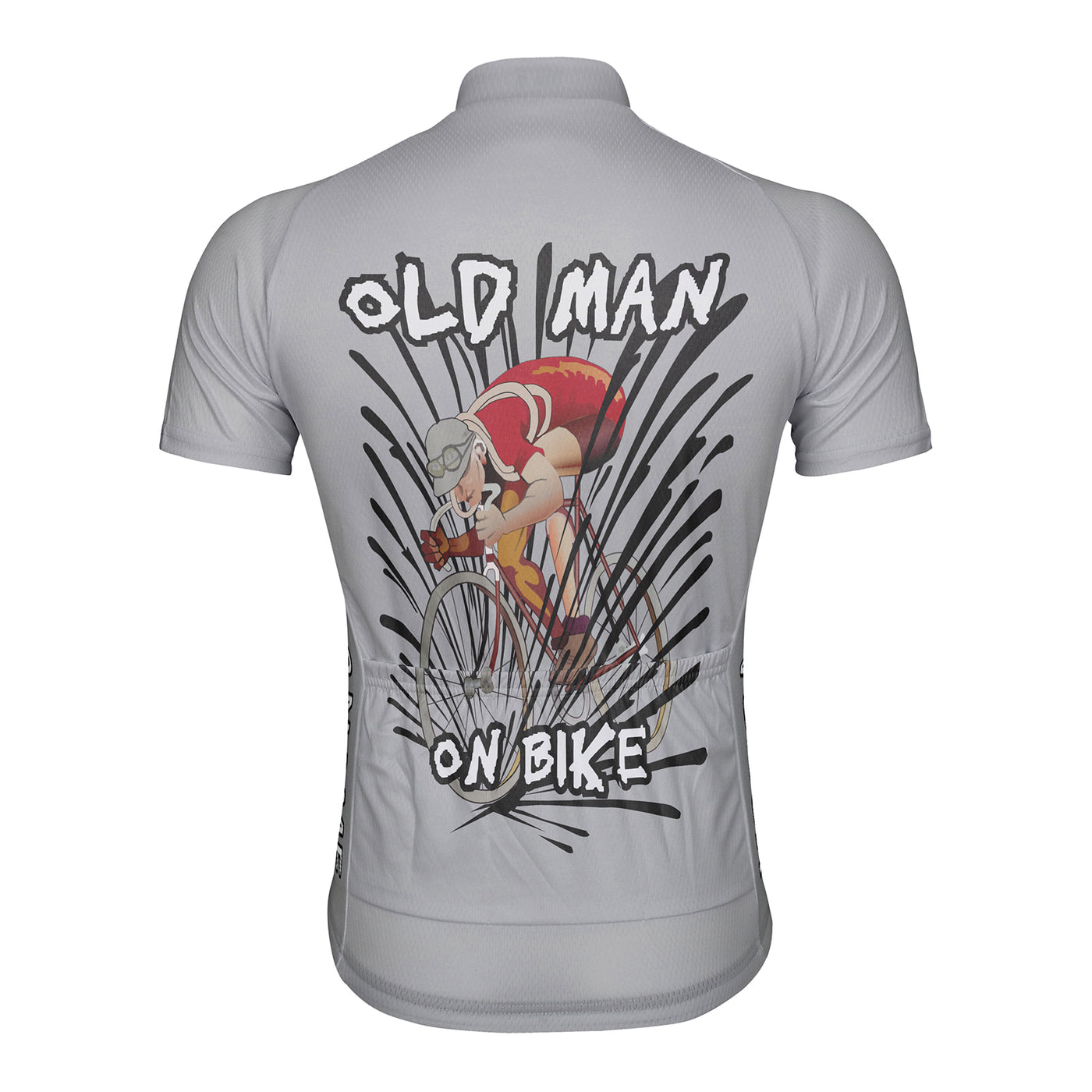 Customized Old Man On Bike Men's Cycling Jersey Short Sleeve