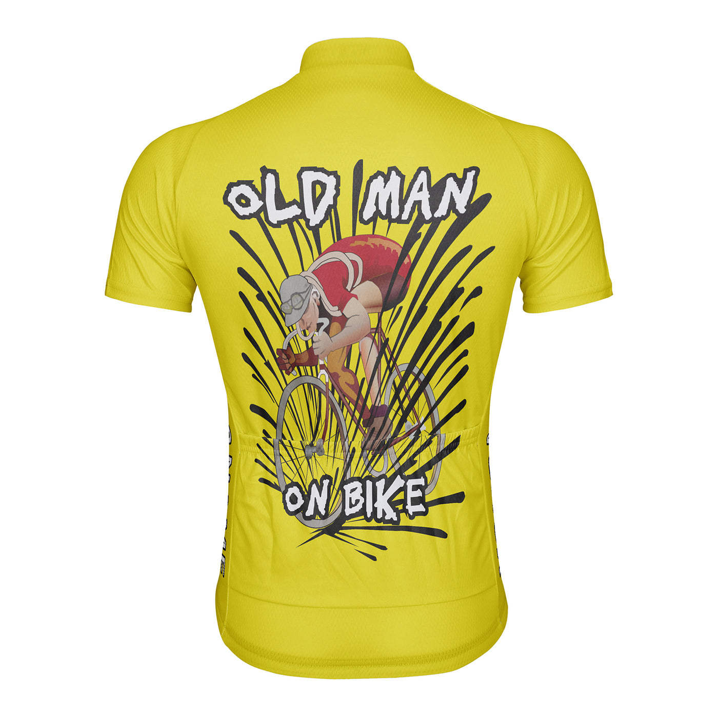 Customized Old Man On Bike Men's Cycling Jersey Short Sleeve