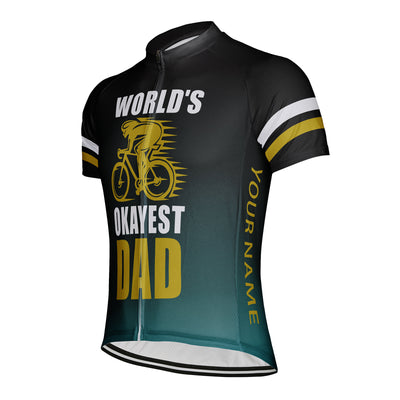 Customized Okayest Super Dad Men's Cycling Jersey Short Sleeve