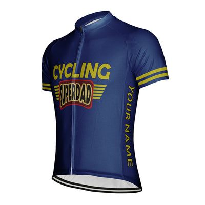Customized Okayest Super Dad Men's Cycling Jersey Short Sleeve