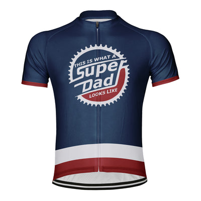 Customized Okayest Super Dad Men's Cycling Jersey Short Sleeve
