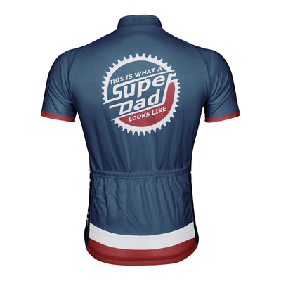 Customized Okayest Super Dad Men's Cycling Jersey Short Sleeve