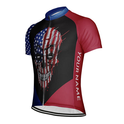 Customized USA America Men's Cycling Jersey Short Sleeve