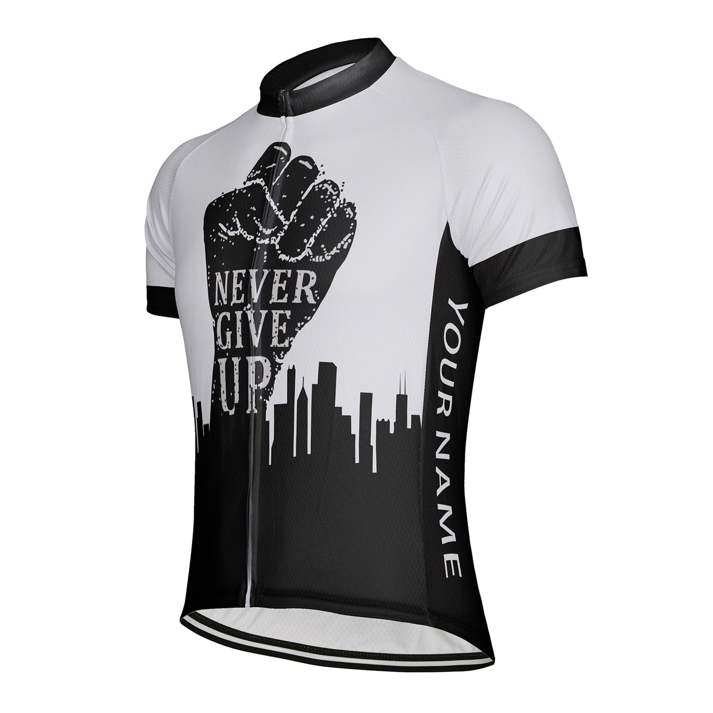 Customized Never Give Up Men's Cycling Jersey Short Sleeve