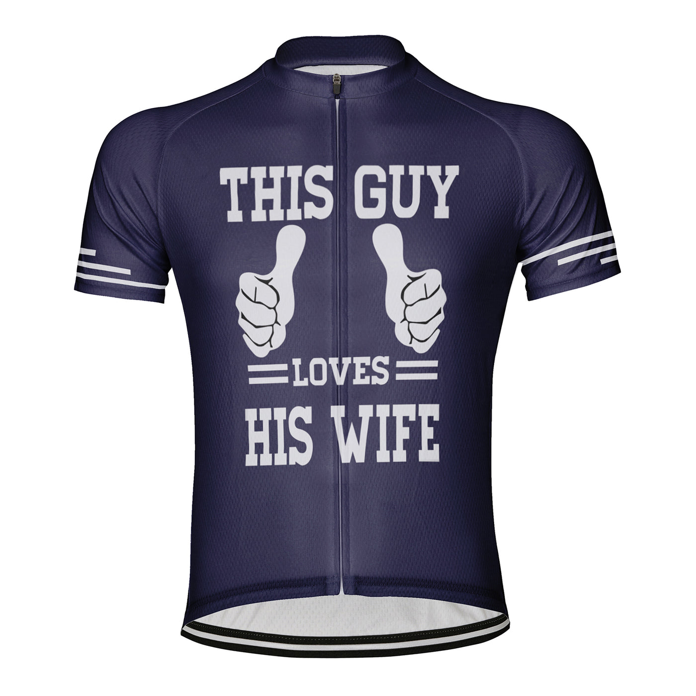 Customized This Guy Loves His Wife Men's Cycling Jersey Short Sleeve