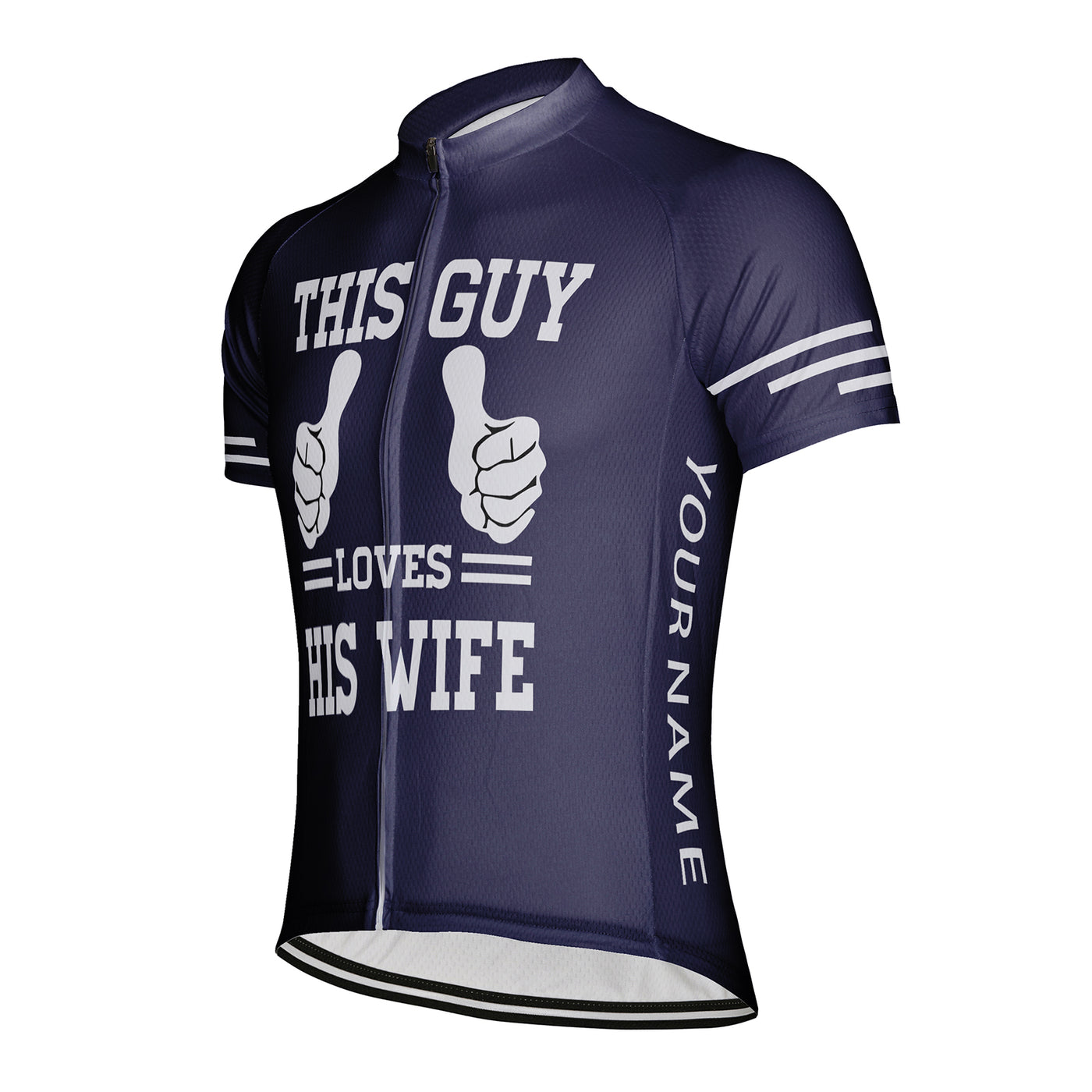 Customized This Guy Loves His Wife Men's Cycling Jersey Short Sleeve