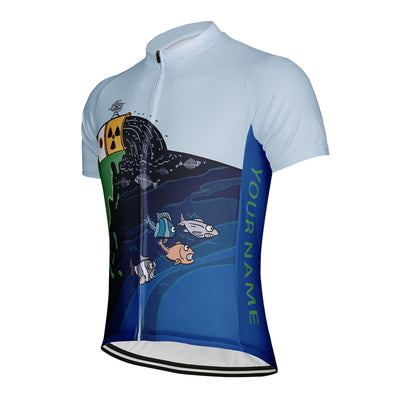 Customized Japan's Nuclear Sewage Discharge Men's Cycling Jersey Short Sleeve