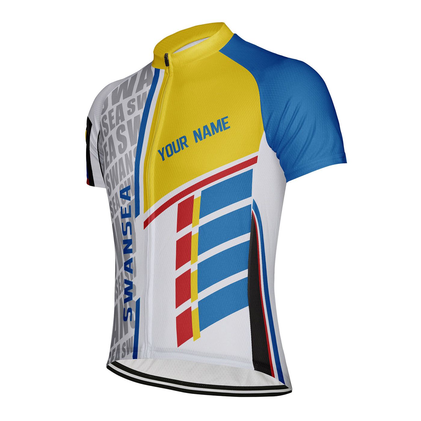 Customized Swansea Men's Cycling Jersey Short Sleeve