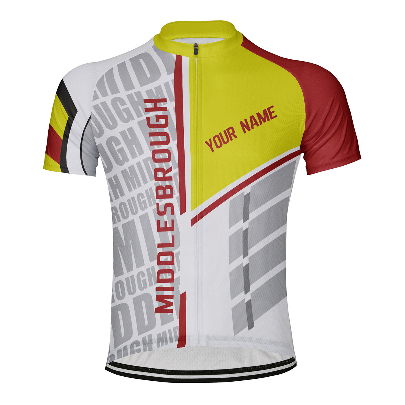 Customized Middlesbrough Men's Cycling Jersey Short Sleeve