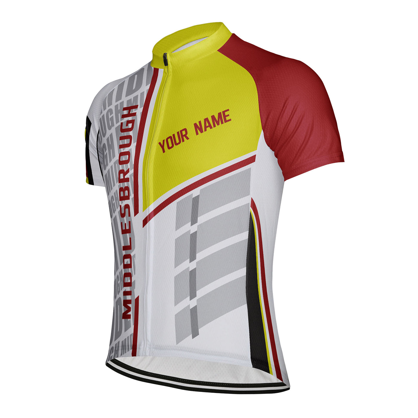 Customized Middlesbrough Men's Cycling Jersey Short Sleeve