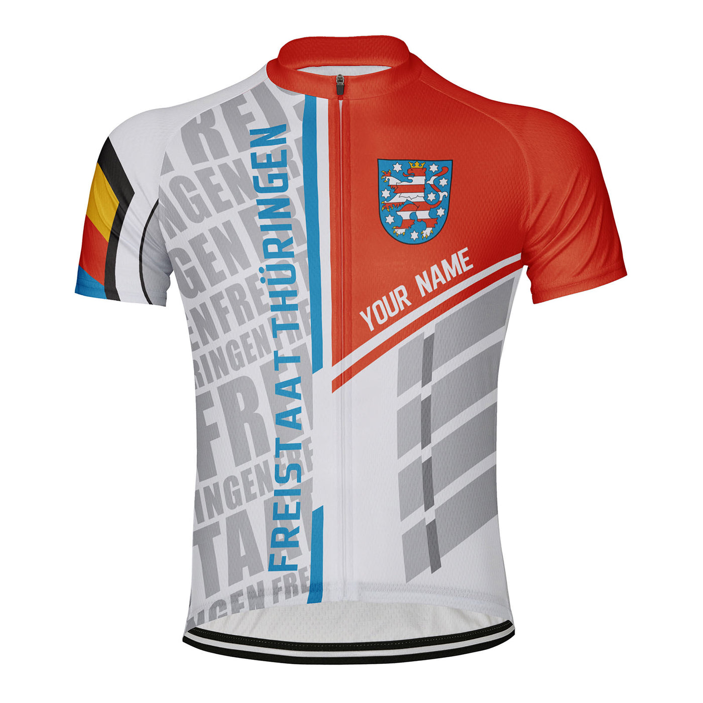 Customized Freistaat Thüringen Men's Cycling Jersey Short Sleeve