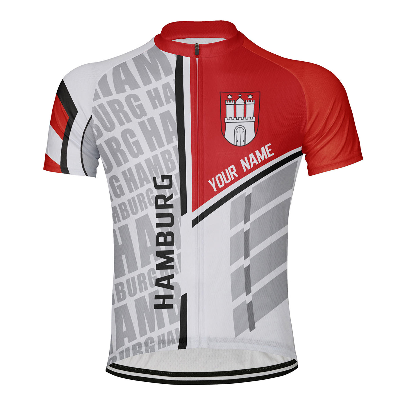 Customized Hamburg Men's Cycling Jersey Short Sleeve