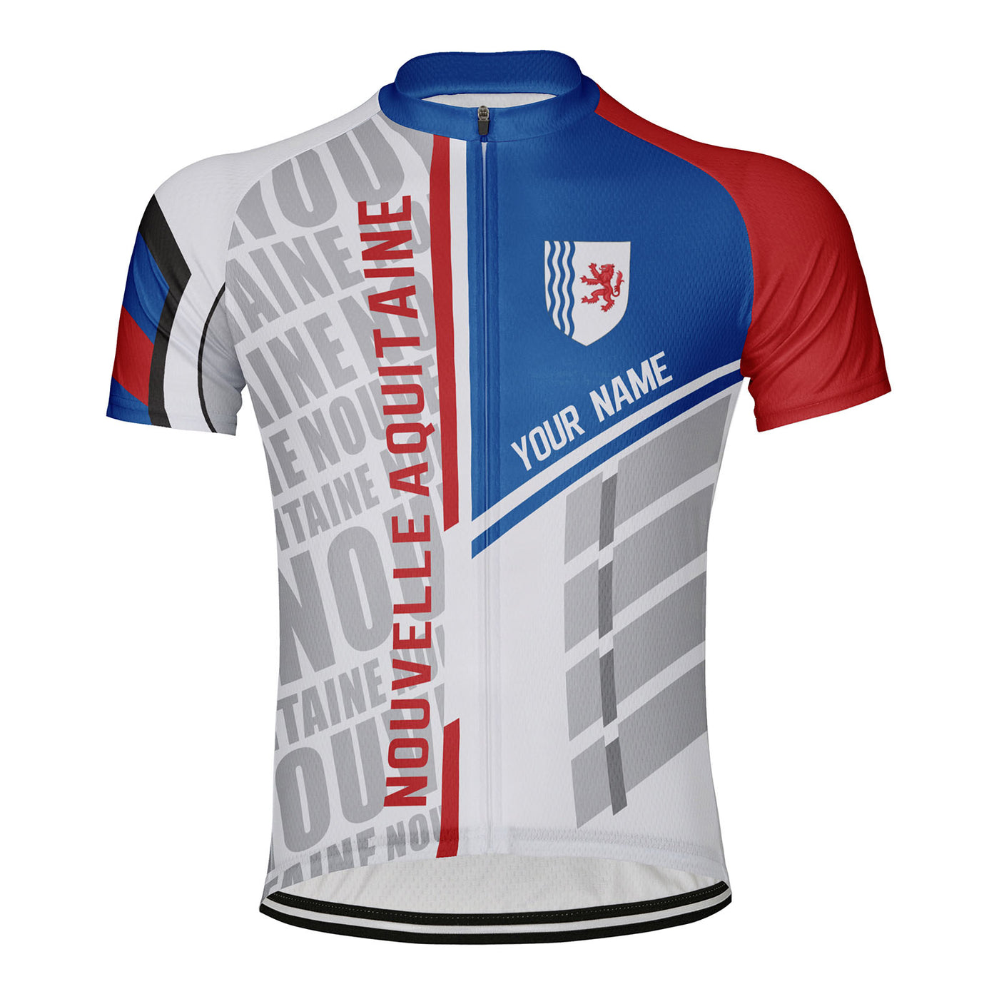 Customized Nouvelle Aquitaine Men's Cycling Jersey Short Sleeve