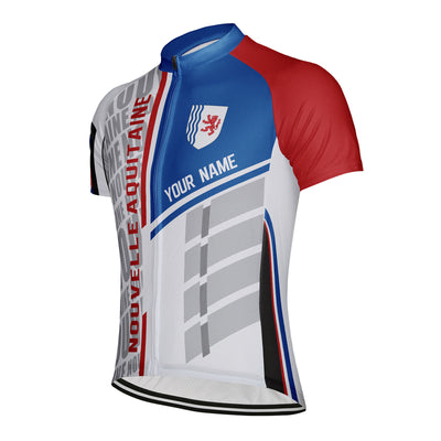 Customized Nouvelle Aquitaine Men's Cycling Jersey Short Sleeve