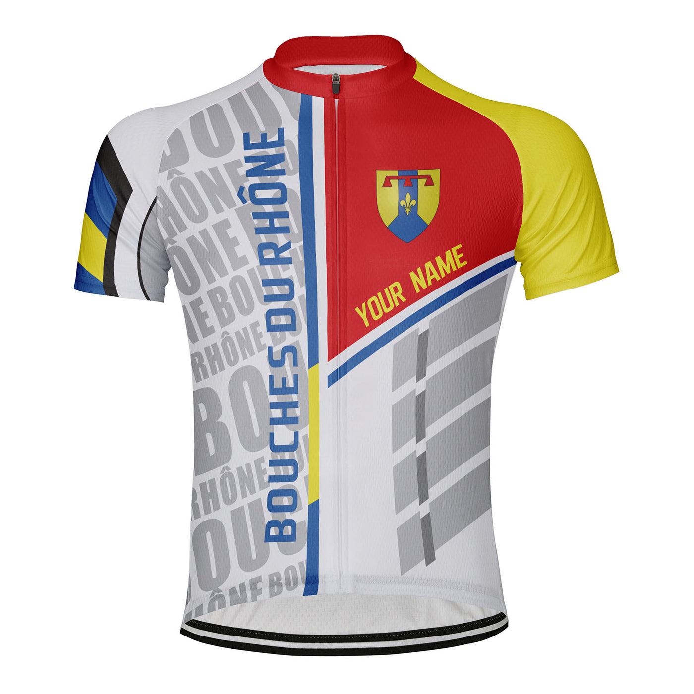Customized Bouches Du Rhône Men's Cycling Jersey Short Sleeve