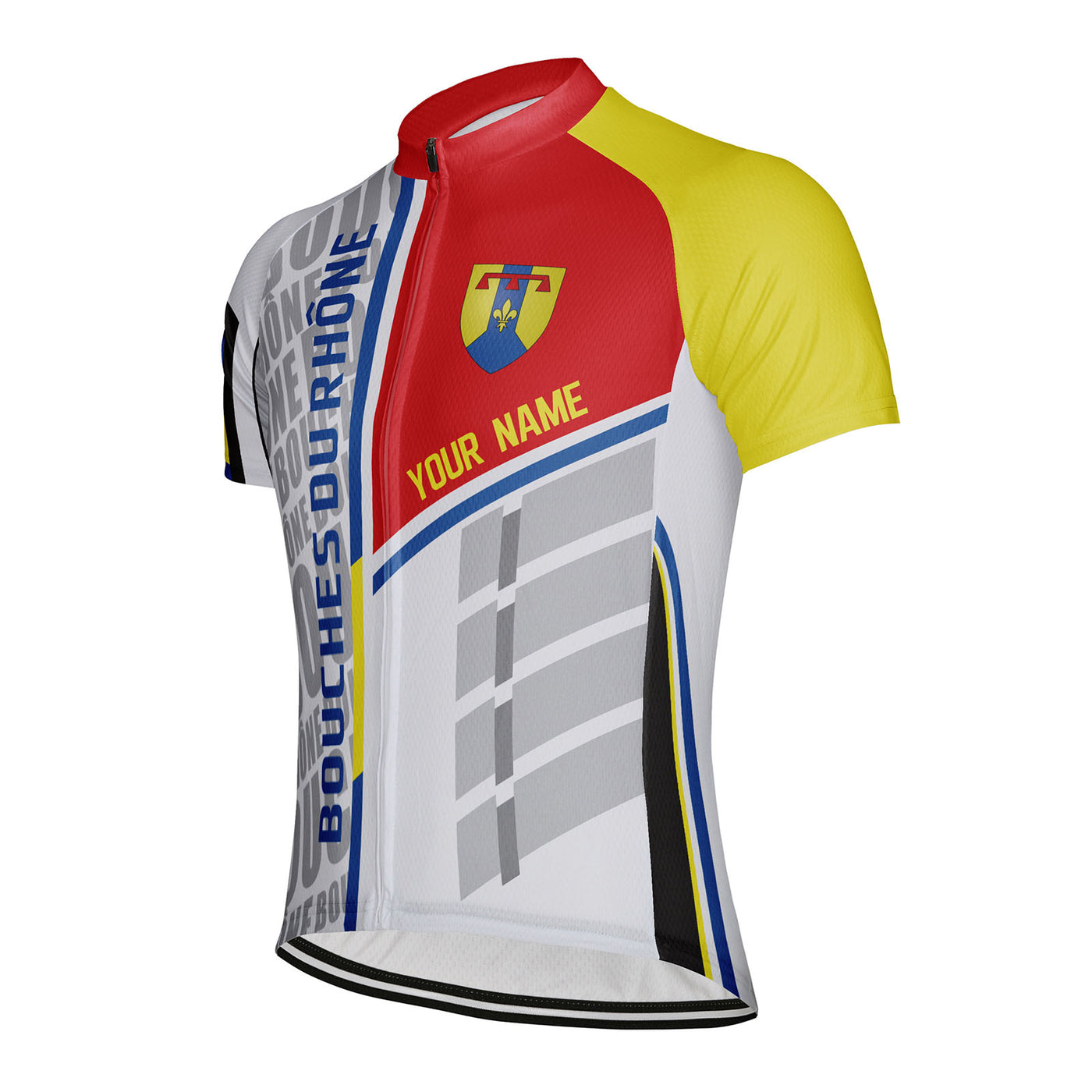 Customized Bouches Du Rhône Men's Cycling Jersey Short Sleeve