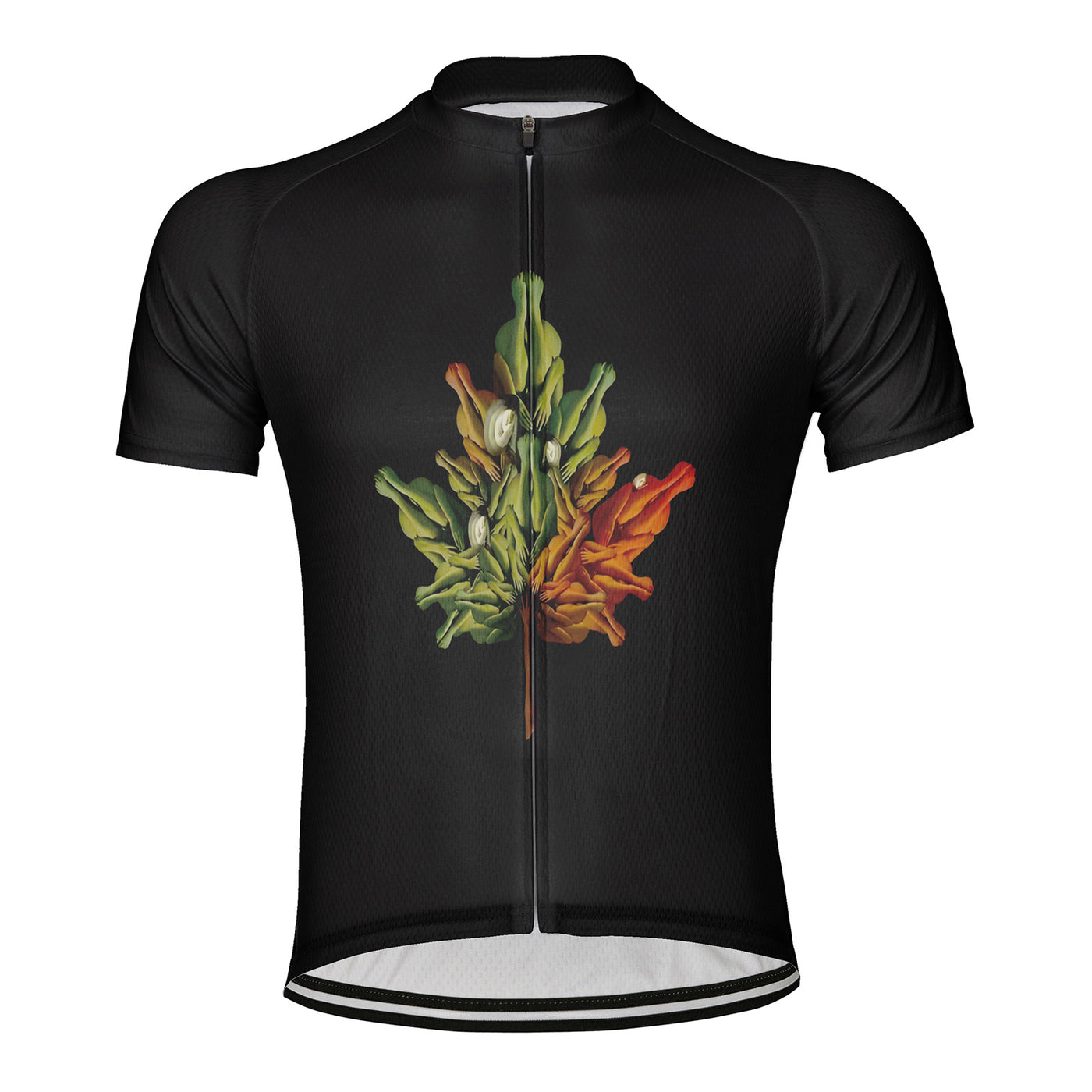 Customized Human Maple Leaf Men's Cycling Jersey Short Sleeve
