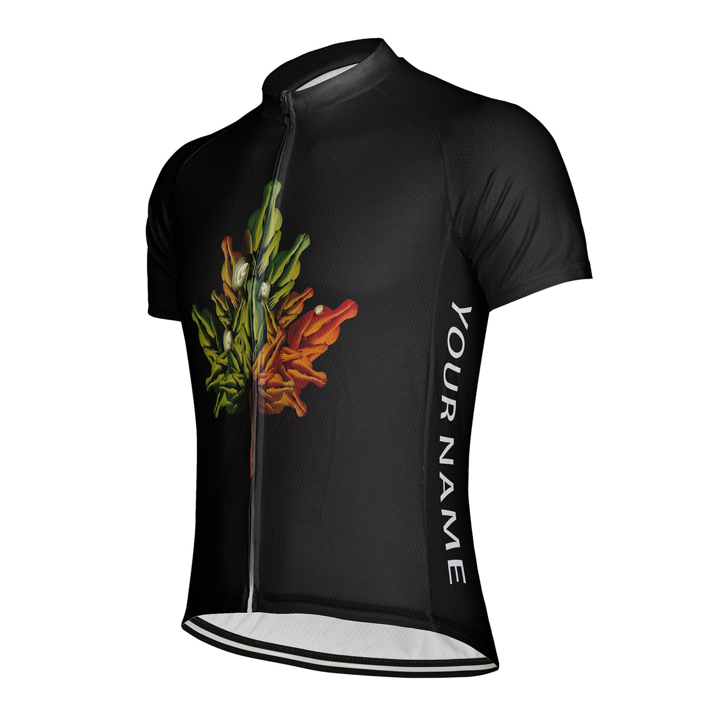 Customized Human Maple Leaf Men's Cycling Jersey Short Sleeve