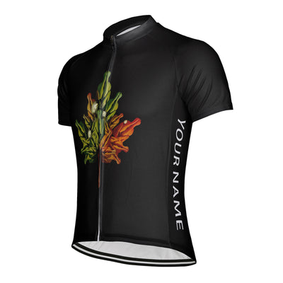 Customized Human Maple Leaf Men's Cycling Jersey Short Sleeve