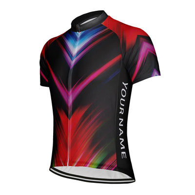 Customized Colored ray Men's Cycling Jersey Short Sleeve