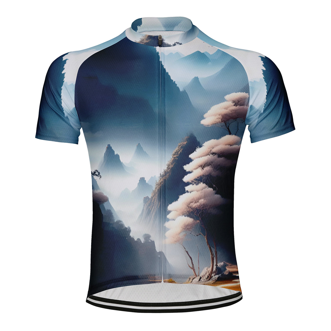 Customized Landscape Painting Men's Cycling Jersey Short Sleeve