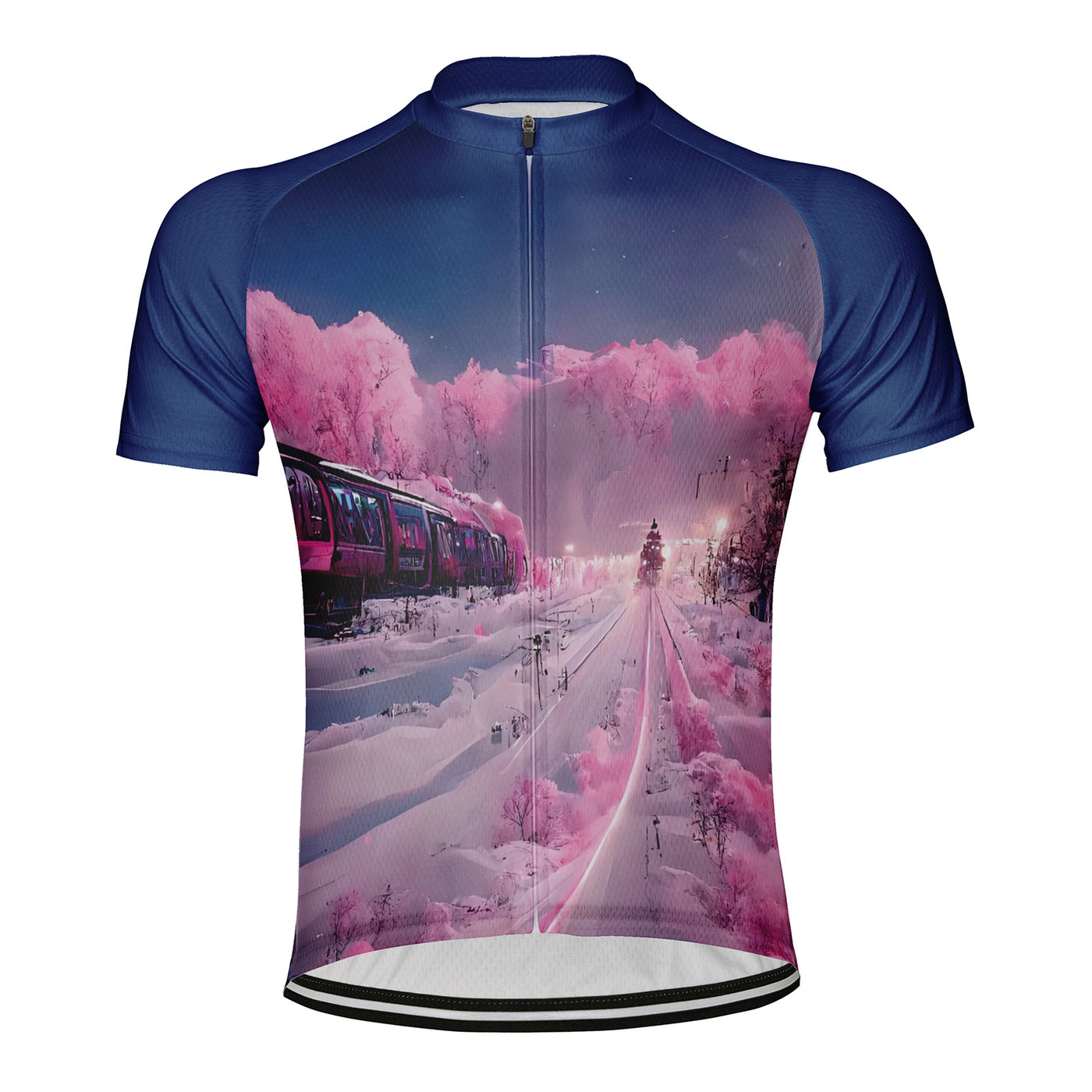 Customized Pink train Men's Cycling Jersey Short Sleeve