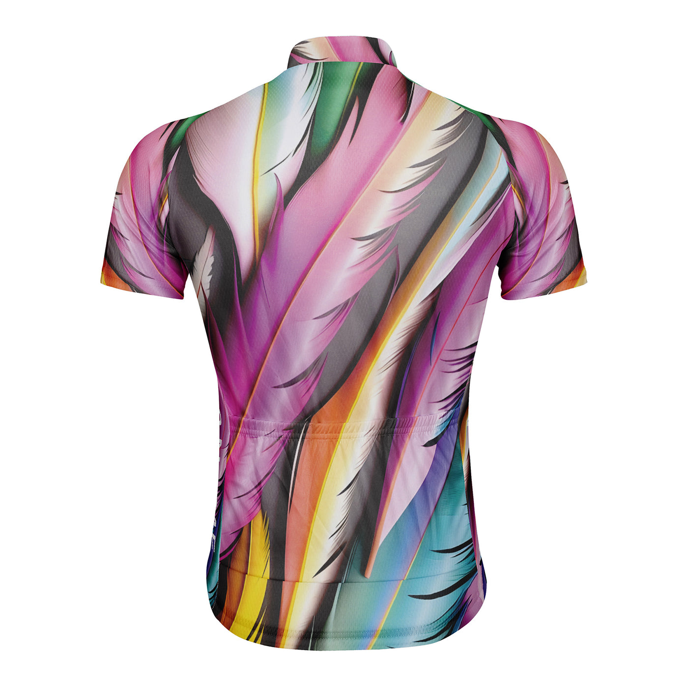Customized Colorful Feathers Men's Cycling Jersey Short Sleeve