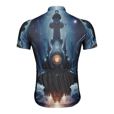 Customized Spaceship Men's Cycling Jersey Short Sleeve