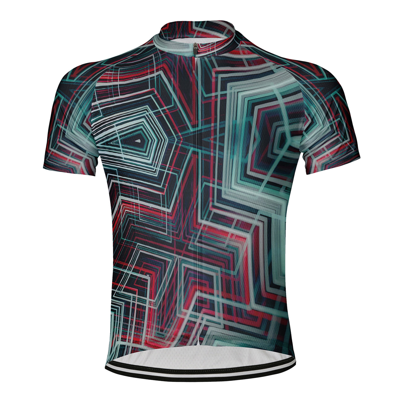Customized Cool Technology Themed Image Men's Cycling Jersey Short Sleeve