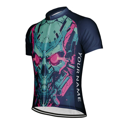Customized Machine Skull Men's Cycling Jersey Short Sleeve
